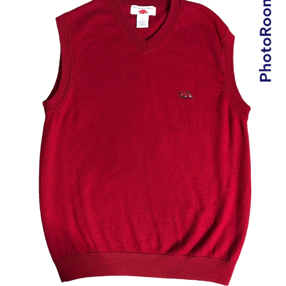 Arkansas Razorbacks 100% Merino Wool Sweater Vest Men Sz Medium